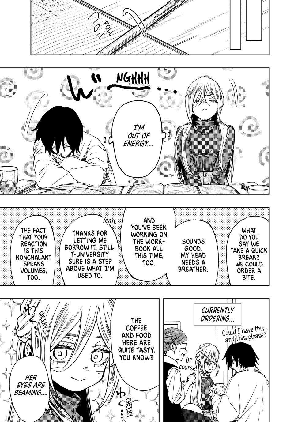 The Fragrant Flower Bloom with Dignity Manga Chapter 108 page 19 - Saku and Subaru's Study Session