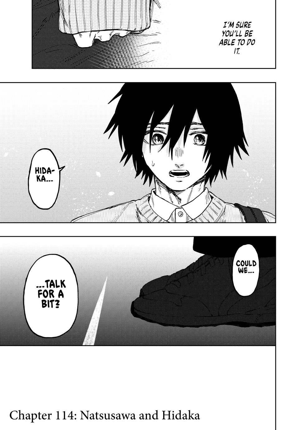 The Fragrant Flower Bloom with Dignity Manga Chapter 114 page 5 - Natsusawa and Hidaka