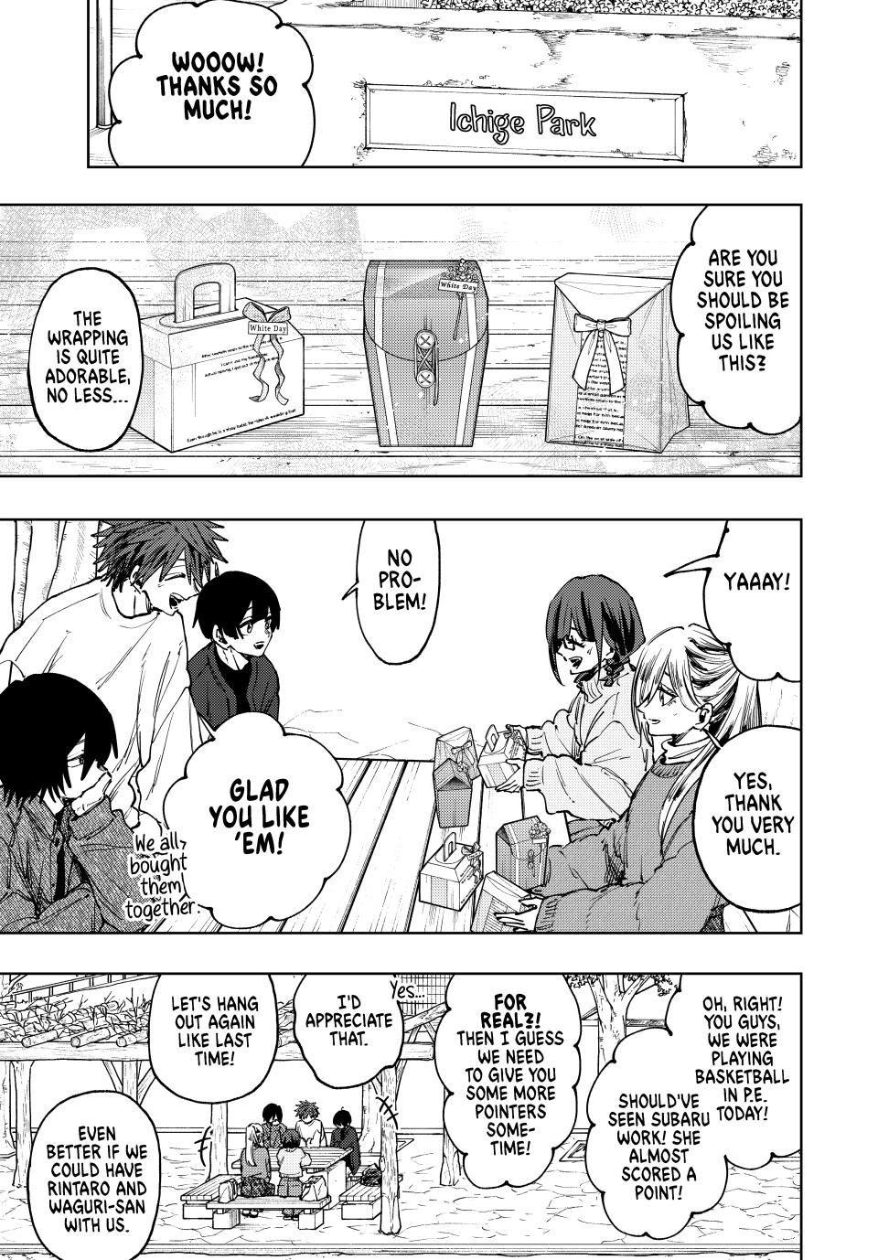 The Fragrant Flower Bloom with Dignity Manga Chapter 120 page 3 - Natsusawa's White Day