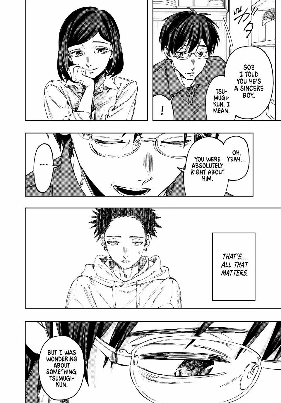 The Fragrant Flower Bloom with Dignity Manga Chapter 126 page 18 - Kaoruko's Father and Rintaro