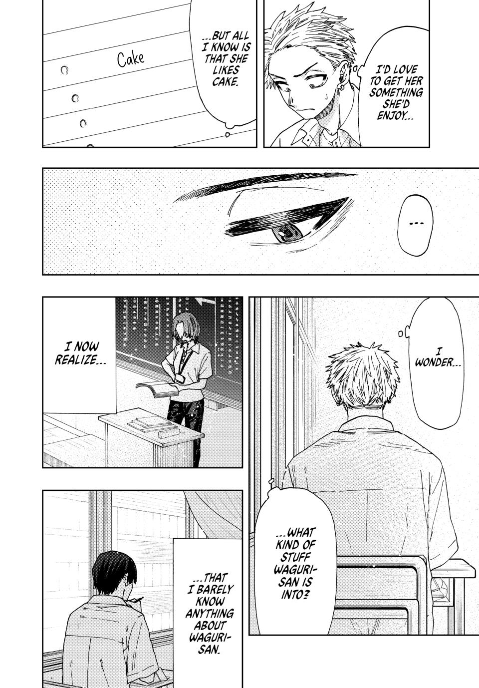 The Fragrant Flower Bloom with Dignity Manga Chapter 28 page 6 - Waguri-san's Birthday