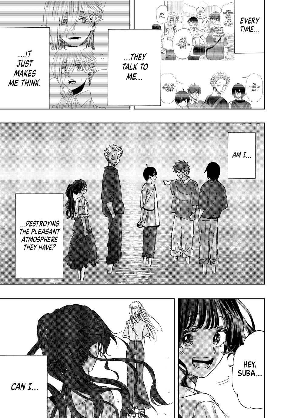 The Fragrant Flower Bloom with Dignity Manga Chapter 33 page 15 - Bewilderment at the Beachside