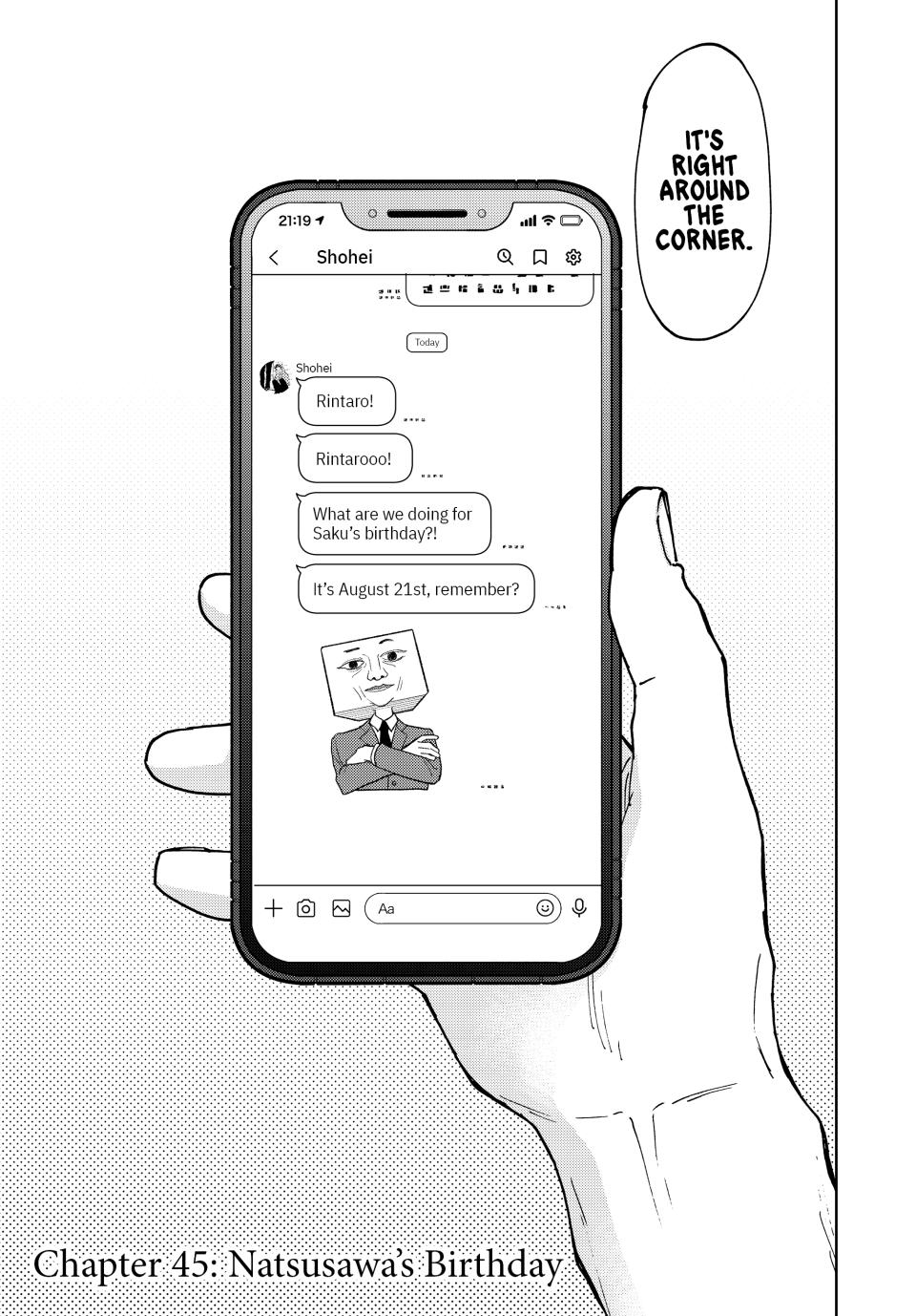 The Fragrant Flower Bloom with Dignity Manga Chapter 45 page 3 - Natsusawa's Birthday