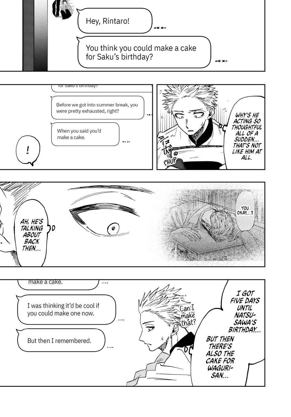 The Fragrant Flower Bloom with Dignity Manga Chapter 45 page 9 - Natsusawa's Birthday