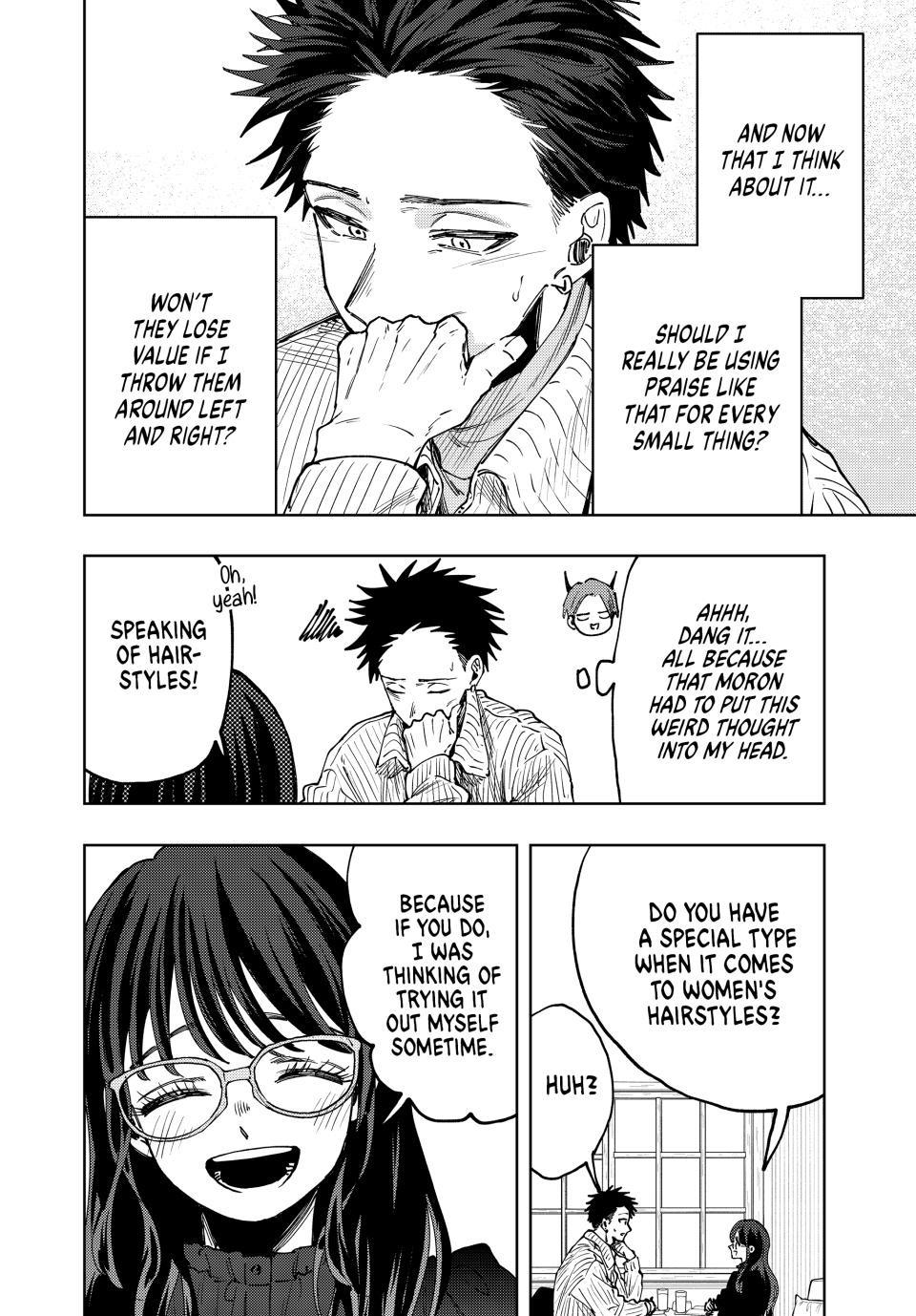 The Fragrant Flower Bloom with Dignity Manga Chapter 84 page 10 - Rintaro's Worries