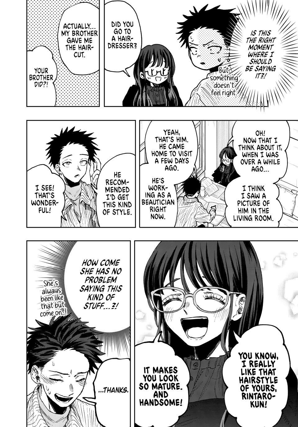 The Fragrant Flower Bloom with Dignity Manga Chapter 84 page 8 - Rintaro's Worries